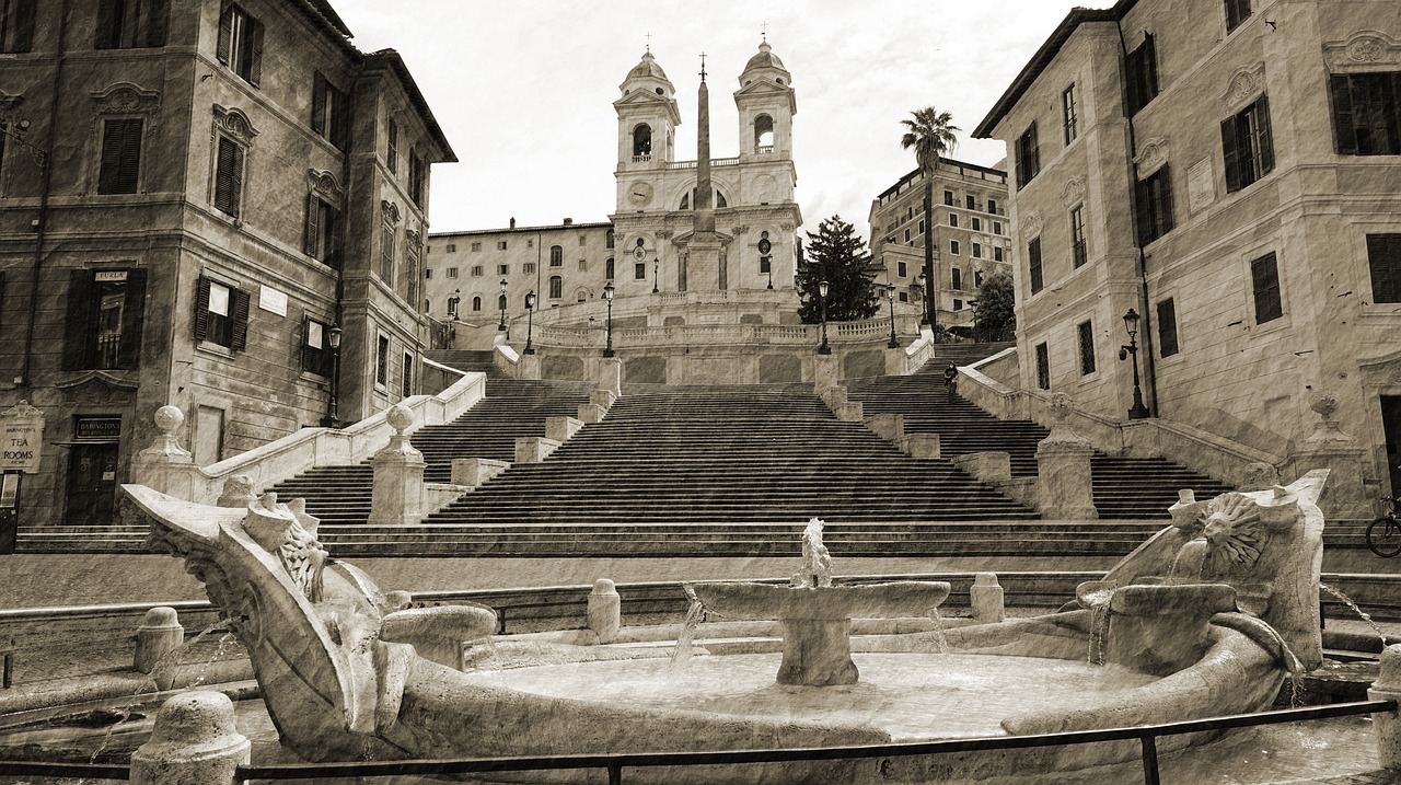 une vue de la piazza di spagna à rome