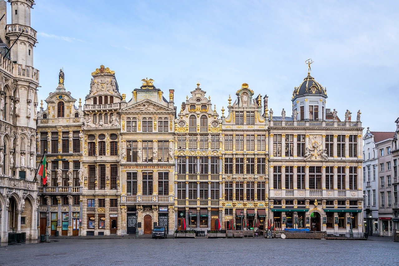 Une vue magnifique de la place du marché de la Bourse à Bruxelles