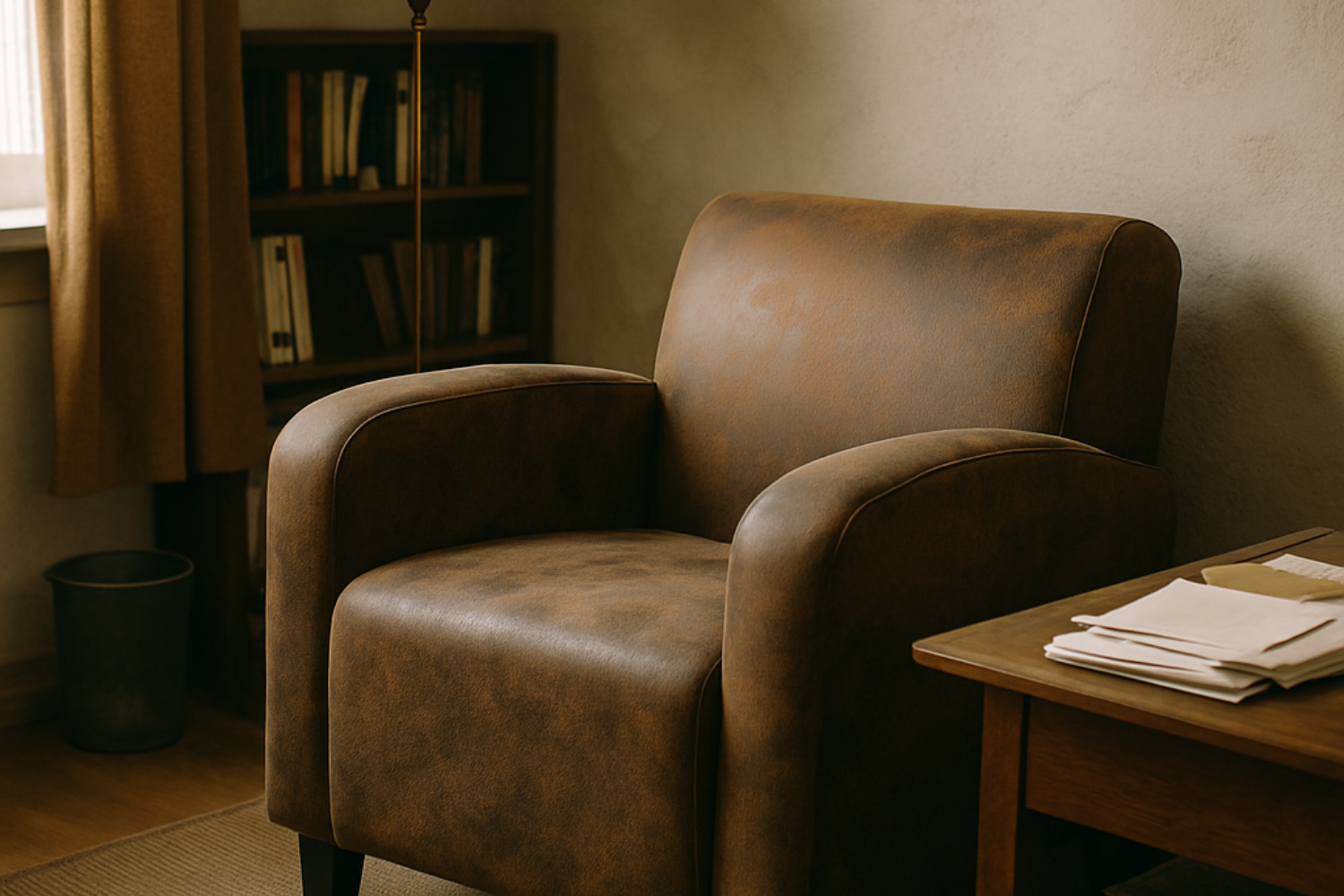 aménagement de mon coin lecture avec mon fauteuil vintage