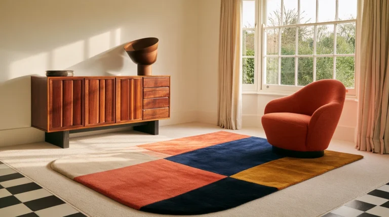 Tapis multicolore design : comment l’accorder à des meubles des années 80 ?